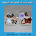 Decoración de Navidad de cerámica santa LED